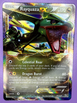 Rayquaza EX 85/124 (Near Mint) Holo Ultra Rare Dragons Exalted Pokemon Card - Image 1