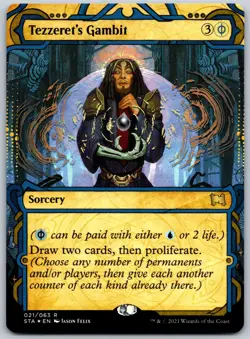 Tezzeret's Gambit (Foil Etched) R Strixhaven: Mystical Archives 21 NM - Image 1