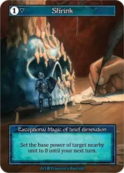 FOIL Sorcery Contested Realm - Shrink (Foil) - Beta (B) - Image 1