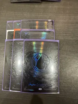 PHYREXIAN OIL SLICK - ALL LANDS- FULL DRAFT SET (9 Of Each RAISED TEXTURED FOIL) - Image 5