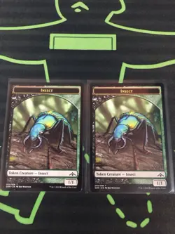 MTG Magic The Gathering Insect Token X2 GRN - Image 1