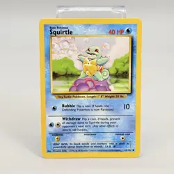 Pokemon Squirtle 63 /102 BS Base Set Unlimited Vintage 1999 LP - Image 1