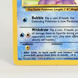Pokemon Squirtle 63 /102 BS Base Set Unlimited Vintage 1999 LP - Image 5