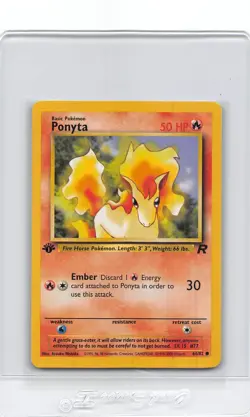 Ponyta 64/82 - 1ST EDITION - TEAM ROCKET - VINTAGE WOTC Pokemon Card - NM/LP - Image 1