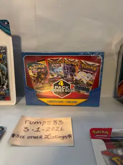 Pokemon 4 Pack Power Box + Sealed lot large , blisters, tin, and more - Image 2