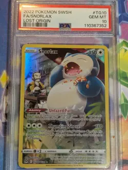 Snorlax TG10/TG30 Lost Origin Trainer Gallery NM Ultra Rare Pokemon Card - Image 1