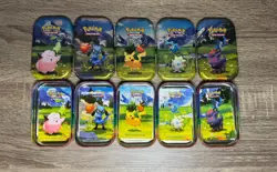 Ascended Heroes Mini Tin EMPTY with stickers Set of 5 (Connecting Arts) Pokemon - Image 2