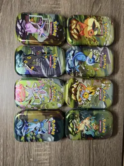 *EMPTY* Pokemon Prismatic Evolution Mini Tin Set - Including ART and COINS. - Image 1