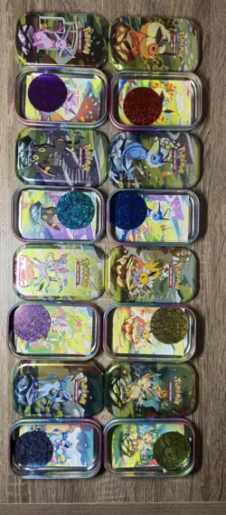 *EMPTY* Pokemon Prismatic Evolution Mini Tin Set - Including ART and COINS. - Image 2