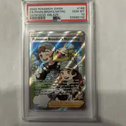 Pokemon Breeders Nurturing 188/189. GEM MINT PSA 10. (SWSH Darkness Ablaze) - Image 1