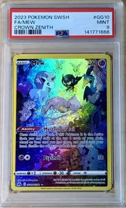 2023 Pokemon SWSH Crown Zenith #GG10 FA Mew - PSA 9 MINT - Image 1