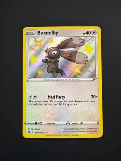 Bunnelby SV097/SV122 Pokemon Shining Fates Shiny Vault Rare Shiny LP 2021 - Image 1