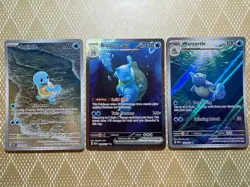 God Pack! Blastoise ex 200/165 Wartortle 171/165 Squirtle 170/165 Pokemon 151 NM - Image 3
