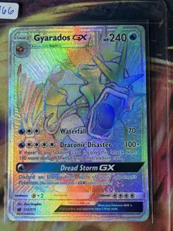 Crimson Invasion Gyarados GX Rainbow Secret Rare FA #112/111 - Image 1