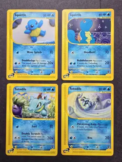 Pokemon TCG Expedition Base Set Squirtle/Totodile 131,132,134,135/165 NM - Image 1
