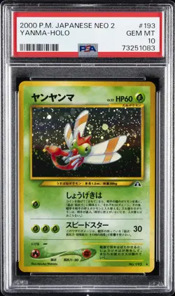2000 POKEMON JAPANESE NEO 2 #193 YANMA-HOLO PSA 10 - Image 1