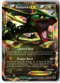 Rayquaza EX ⭐ 85/124 Holo Rare EX Dragons Exalted 2012 Pokemon NM/LP - Image 1
