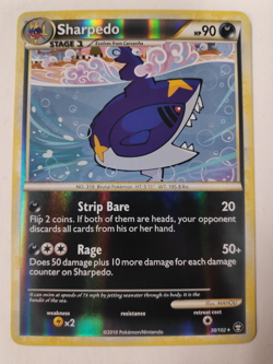 Pokemon 30/102 Sharpedo Triumphant Reverse Holo Rare NM-M - Image 1
