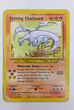 Pokemon TCG Shining Charizard Neo Destiny 107/105 Heavy Played DMG - Image 1