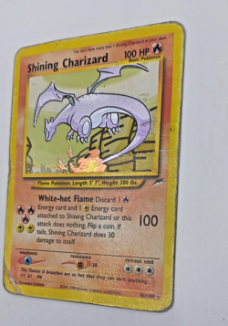 Pokemon TCG Shining Charizard Neo Destiny 107/105 Heavy Played DMG - Image 3