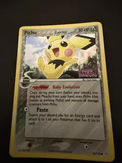 Pokemon Pichu Delta Species 76/110 EX Holon Phantoms Reverse Holo Card - Image 1