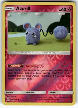 Azurill 146/236 SM - Cosmic Eclipse LP Pokemon Card TCG - Image 1