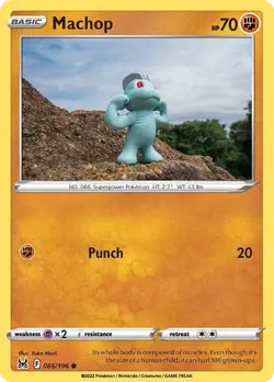 Machop 086/196 Common Yuka Morii SWSH11: Lost Origin Pokemon Card - Image 1
