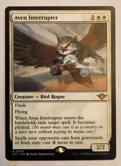 Aven Interrupter Outlaws of Thunder Junction Regular Rare NM+ - Image 1