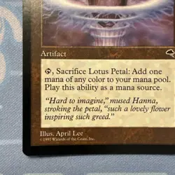 Lotus Petal - Tempest - Magic The Gathering - Vintage 1997 - Image 5