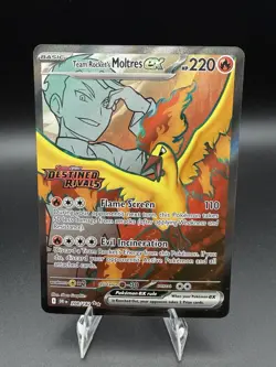 Pokemon TCG Team Rockets Moltres EX#208/182 Destined Rivals NM Condition - Image 1
