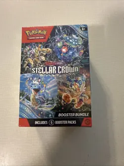 🔥Pokemon TCG Stellar Crown Booster Bundle Box Factory Sealed 6 Packs -US seller - Image 1