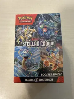 🔥Pokemon TCG Stellar Crown Booster Bundle Box Factory Sealed 6 Packs -US seller - Image 2