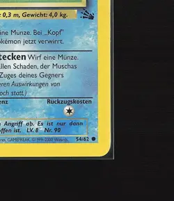 Muschas - 1. Edition - Pokemon Karte TCG - 54/62 Fossil Vintage Deutsch /U45 - Image 5