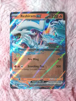 2025 Pokemon TCG Reshiram ex 030/159 Journey Together Stamped Promo Card - Image 1
