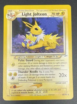 Pokemon Light Jolteon 70 HP 48/105 Neo Destiny Uncommon Regular English Card - Image 1
