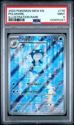 2023 POKEMON MEW EN-151 ILLUSTRATION RARE #176 POLIWHIRL PSA 9 - Image 1