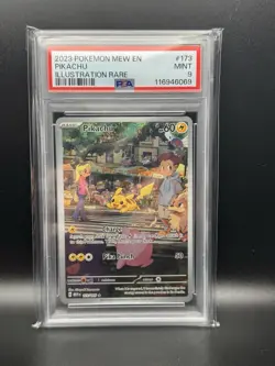 2023 POKEMON MEW EN-151 ILLUSTRATION RARE #173 PIKACHU PSA 9 - Image 1