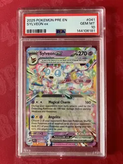 2025 POKEMON PRE EN-PRISMATIC EVOLUTIONS #041 SYLVEON EX PSA 10 - Image 1