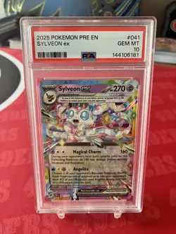 2025 POKEMON PRE EN-PRISMATIC EVOLUTIONS #041 SYLVEON EX PSA 10 - Image 3