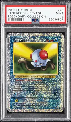 2002 POKEMON LEGEND COLL #96 TENTACOOL-REVERSE FOIL PSA 9 - Image 1