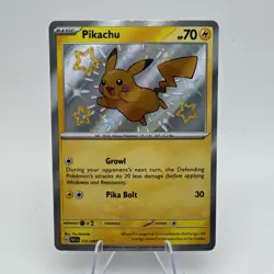 Pokemon Pikachu SV: Paldean Fates 131/091 Shiny Rare Holo LP/NM - Image 1
