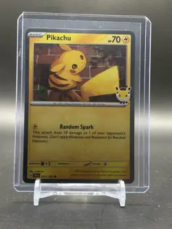 Pokemon TCG Pikachu 051/162 30th Anniversary 2026 Pokemon Day Promo Cosmos Holo - Image 1