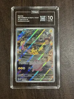 Pikachu Scarlet & Violet 151 Illustration Rare 173/165 Pokemon TAG 10 Gem Mint - Image 1