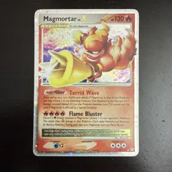 Magmortar LV.X 123/123 2007 Mysterious Treasures Holo Ultra Rare DP Pokemon LP - Image 1
