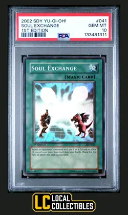 Soul Exchange SDY-041 Holo 2002 Yu-Gi-Oh Starter Deck: Yugi 1st PSA 10 POP 24 - Image 1