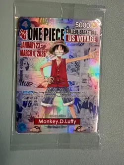 Monkey.D.Luffy (055) (College Basketball US Voyage) P-055 One Piece Promotion... - Image 1