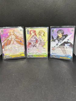 Weiss Schwarz Sword Art Online Foil Promo 18 Card Lot - Asuna, Kirito, Alice - Image 1