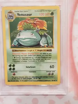 VENUSAUR 15/102 | PSA 4 | Shadowless Base Set Holo WOTC Graded Pokemon Card - Image 2