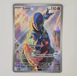Sawk 130/086 WHT White Flare Holo Illustration Rare Pokemon Card NM - Image 1