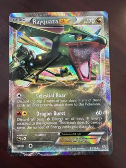 Rayquaza EX 85/124 Holo Ultra Rare Dragons Exalted Pokemon Card (LP) - Image 1